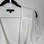 Lulus Womens Rise To The Occasion Midi Wrap Dress White Sz S Photo 5