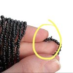 Black/Gray Seed Bead Multi Strand Layered Collar Necklace Black Photo 4