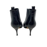 Brian‎ Atwood Vernice Vogue Heeled Booties in Black Leather Size 38.5 Photo 3