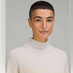 Lululemon Merino Wool-Blend Ribbed Turtleneck Sweater Heathered Natural Ivory Photo 2