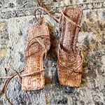 Missguided  Lace Up Snake Print Heels Size 8.5‎ Photo 1