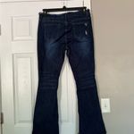 Celebrity Ace Ribbed Y2K Denim Jeans Bell Bottom Flare Blue Size 32 Photo 7