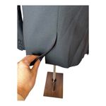 Theory  Blazer Women 6 Black Single Breasted One Button Close Stretch Ponte Photo 5