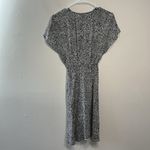 Maje  Asymmetric Black White Animal Print Faux Wrap‎ Ruffle Romela Dress Size 34 Photo 8