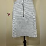Michael Kors MICHAEL Striped Gray & White A Line Skirt with Zip Back Size 2 Photo 6