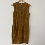 Calvin Klein  Dress Womens Size 8 Brown Sleeveless Faux Suede Sheath Lined Office Photo 1