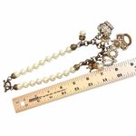 Vintage Faux Pearl Crown Charm Necklace – Rhinestone Royal Statement Photo 6