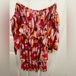 Forever 21  Strapless Floral Dress - Red, orange and Pink Photo 1