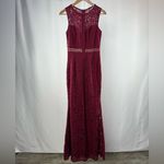 Lulus Music of the Heart Lace Maxi Dress in Burgundy Size Small Photo 3