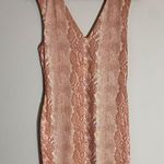AFRM Womens Medium Ariana Sleeveless Dress Pink/Nude Snakeskin Mesh Bodycon Sexy Pink Photo 12