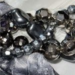 Carmen Marc Valvo Sz 6 White Black Rose Print Beaded Neck Sleeveless Halter Top Photo 4