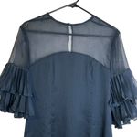 Keepsake‎ The Label Say You Will Chiffon Mini Dress In Navy NWT Large KX170121D Blue Photo 3