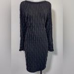Vintage Laura Winston Black Beaded Midi Dress. (L) Size L Photo 1