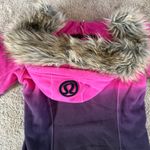 Lululemon Scuba Hoodie Jacket Coat Fur Paris Pink Black Ombre 2011 Rare Size 4 Photo 11