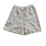 VINTAGE 100% SILK Options Melrose Geometric Print Pleated Shorts Womens Medium Red Photo 1