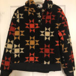 Sonoma  Fleece Pullover with 1/4 Button Detail Sherpa women’s small Aztec cozy Photo 0