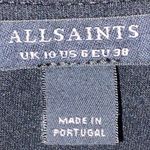 All Saints US size 6 Black sheath Dress pleated shoulder rushed sides soft clean Photo 1