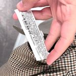 ZARA Houndstooth Brown Black Long Sleeve Lapel Collar Blazer Size S Photo 2