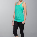Lululemon  Green Teal Run Times Tank Top Photo 1