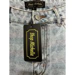 Shop Michella Women High Waisted Distressed Colorful Light Wash Denim Jeans Sz L Blue Photo 14