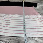 SheIn  Curve Women's Casual T Tee Shirt Colorblock Black White Baby Pink 1XL Lace Photo 7