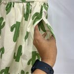 Modcloth Cactus Skater Skirt Mini Cotton Ivory Medium w/pockets 100% cotton Photo 9