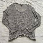 Helmut Lang Grey and white open knit sweater Size small Photo 0