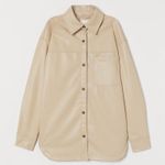 H&M divided Faux Leather Shirt Jacket Photo 10