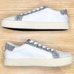 Steve Madden NWT Pursued Silver Glitter Star Sneakers Photo 3