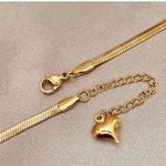 Gold Plated turquoise Herringbone necklace Snake Womens Jewelry Fishbone Photo 9