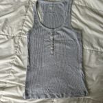 Aerie  grey tank top ribbed size L Photo 0