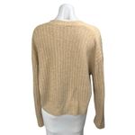 ZARA Beige Wool Long Sleeve Ribbed Knit Button Down Cardigan Sweater Top Size S Photo 1