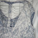Rock & Republic  Blue Tie-Dye Women's Y2K Moto Top Photo 9