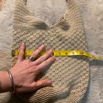 The Sak  120 Hobo Woven Bucket Bag Crochet Tan Purse Photo 2
