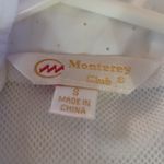 Monterey Club womens small golf tennis white with silver dots full zip vest Photo 1