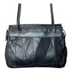 Patchwork Black Leather Shoulder Bag Photo 0