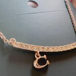 Coach  RoseGold  Pave Signature Bar Necklace 91431 NWT Photo 4