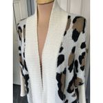 Animal Leopard Print Cozy Long Line Cardigan Sweater Soft Comfy Photo 1