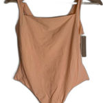 SKIMS Seamless Bodysuit Womens M Orange Fits Everybody Square Neck Faded Nectar Photo 0