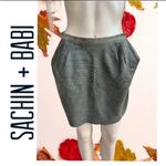 Sachin + Babi  100% Lamb Leather Strip- Patch Skirt size 6 Photo 1