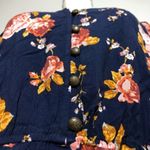 Xhilaration NWOT Dark Blue Floral Button Long Sleeve Dress New Photo 5