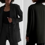 EXPRESS NEW $168  Oversized Boyfriend Blazer Women's Medium/Large Black Office Photo 1