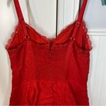 Marchesa Notte Tiered Lace Trim Midi Dress Size 0 Red Glam Holiday Event Wedding Photo 4