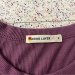 Marine layer  Lexi Rib Sun-In Longsleeve Crew Tee Dusty Rose Women’s Size S Photo 2