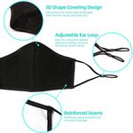 5 Packs Black Face Mask Covering Photo 2