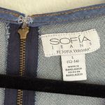 Sofia Denim Dress Women's Sz L Medium Wash Sleeveless Knee Length Slit Blue Size L Photo 6