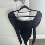 Princess Polly  Long Sleeve Bodysuit Black Photo 3