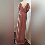 Birdy Grey New  Sz 3X English Rose Hannah Chiffon W/Slit Elegant Mauve Maxi Dress Photo 7