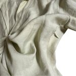 ZARA Pistachio Green Long Sleeve V Neck Ruched Draped Mini Dress Size Small Photo 6