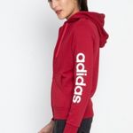 Adidas Women's Raspberry Pink Cotton Blend Logo Zip Up Hoodie XS Photo 1